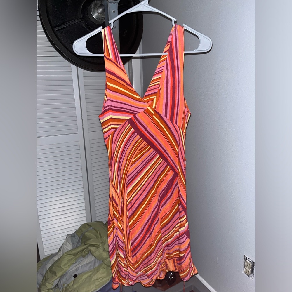 Colorful Orange Summer Indie Dress
